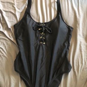 Low back one piece swimwear